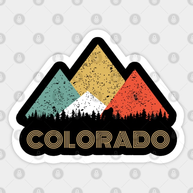 Secret Sasquatch Hidden Retro Colorado with Hiding Bigfoot Sticker by HopeandHobby